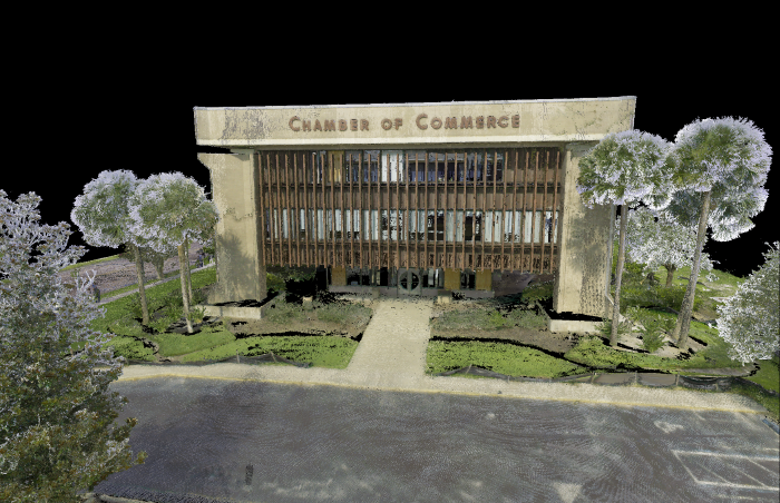 Scan of the North Facade of the Former Orlando Chamber of Commerce building.